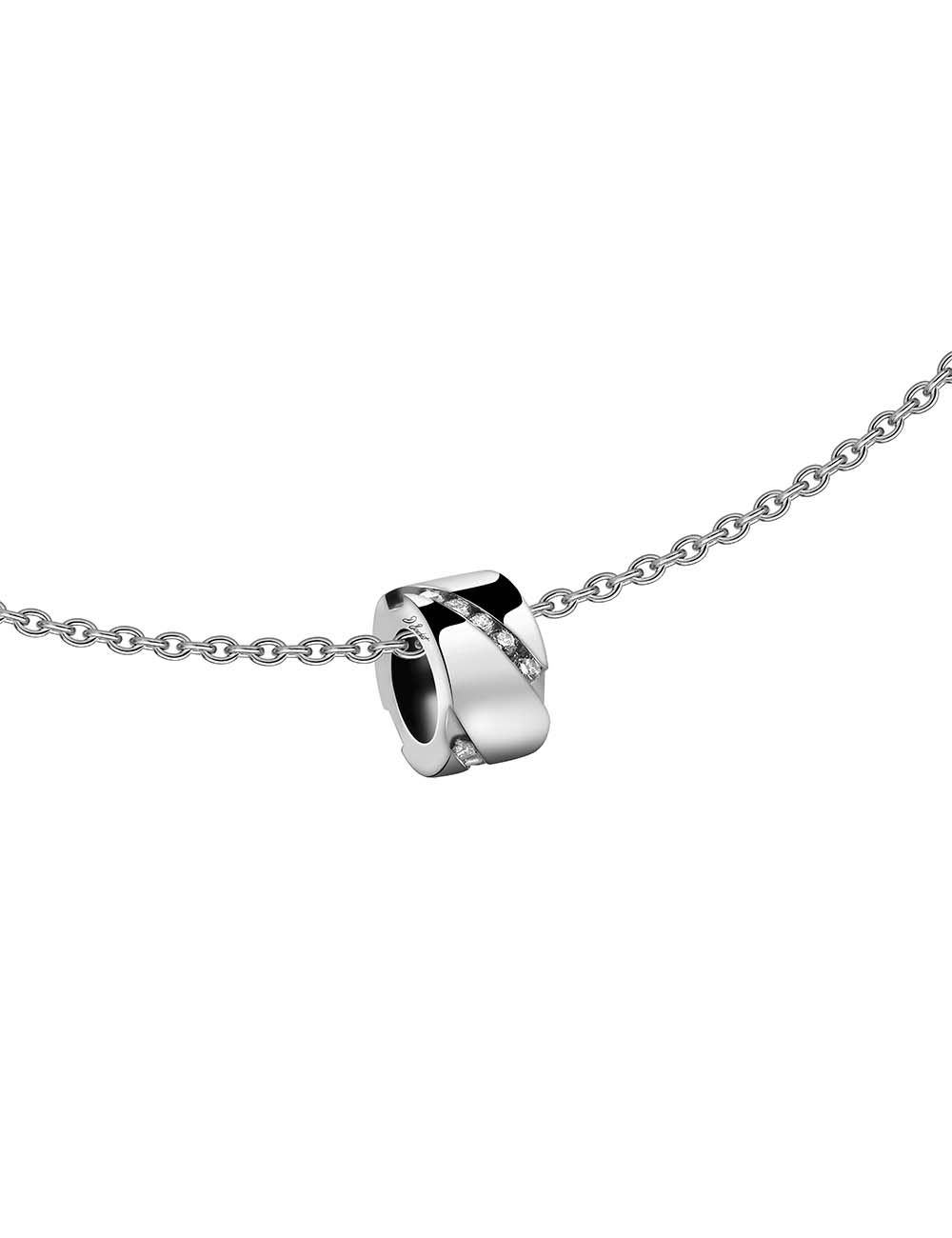 Un collier femme original et moderne à porter au quotidien en or 750 et diamants blancs