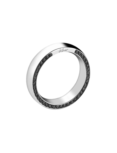 Une bague de mariage sertie de diamants sur ses tranches personnalisable