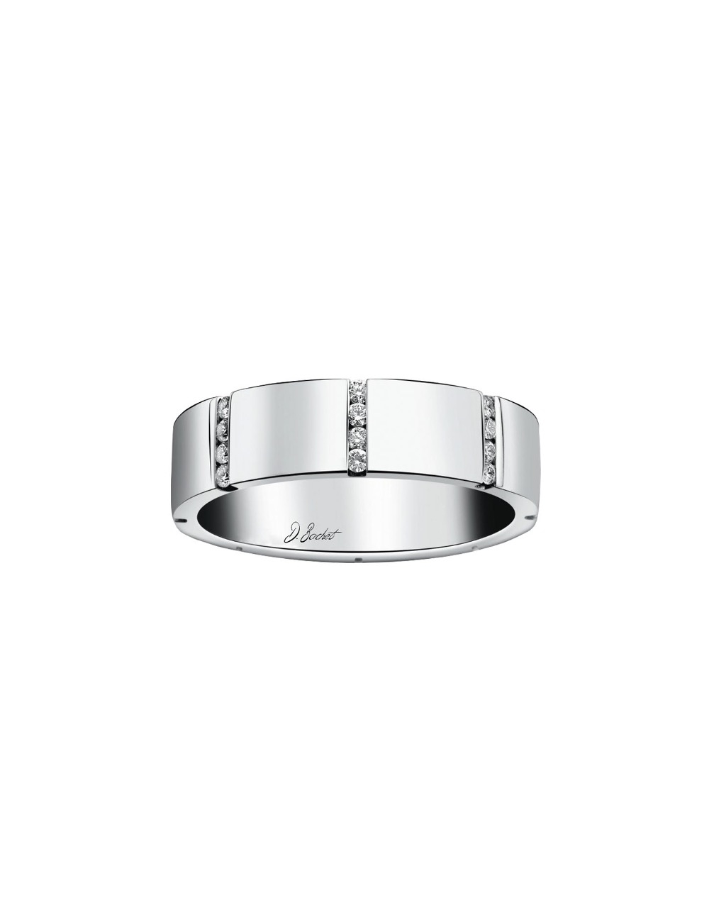 This ring in white diamonds will be for those on the lookout for a bold diamond wedding band