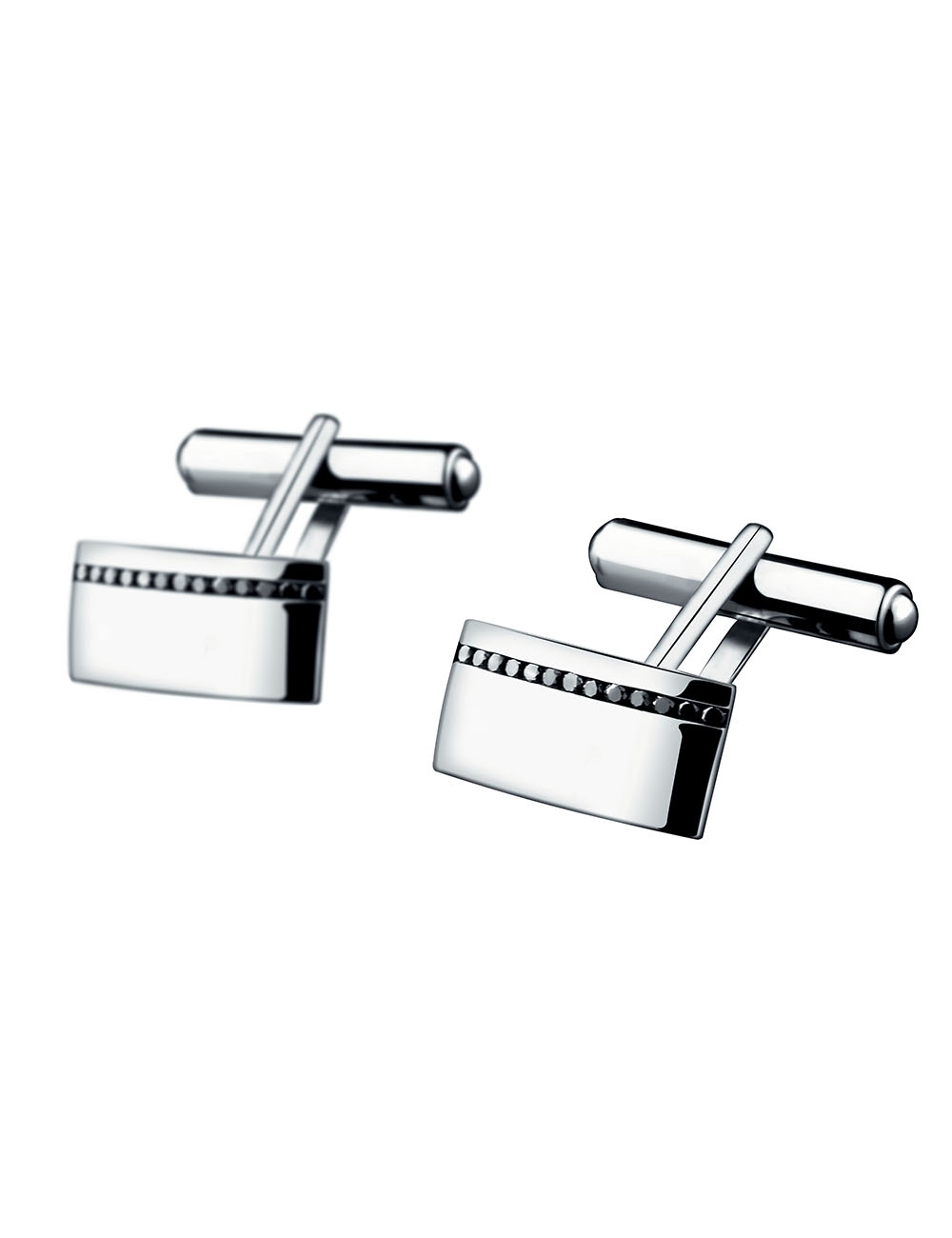 Cufflinks for men in gold 18k and black diamonds to wear every day for a refined look