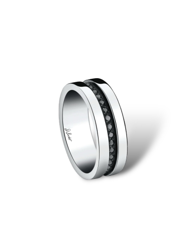 Wide Eternity Wedding Band for Men in Platinum D.Bachet Joaillier