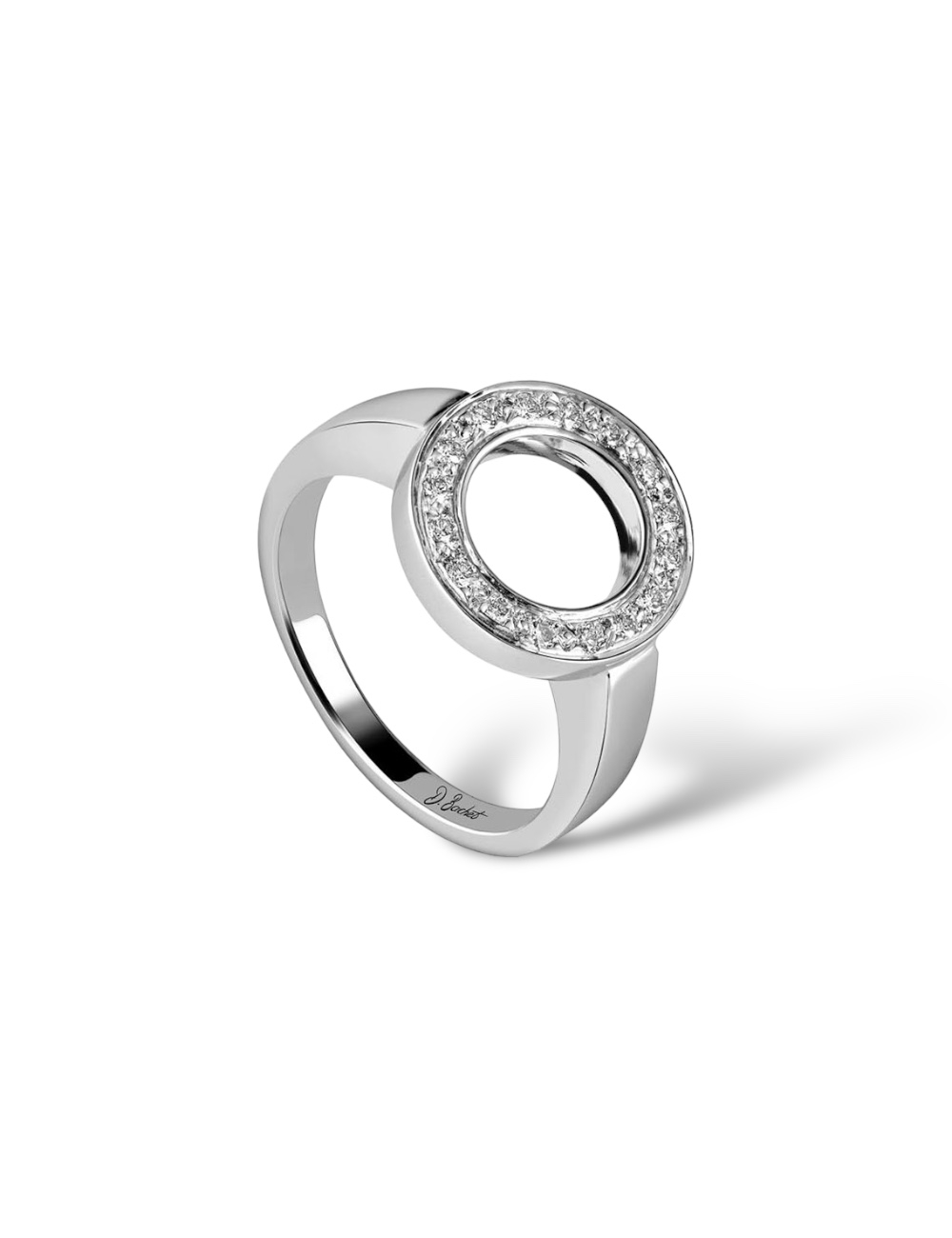 D.Bachet's Circle diamond ring, a symbol of harmony in gold and platinum, everyday chic.
