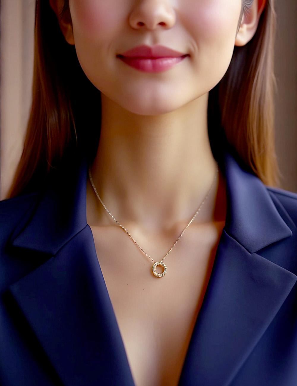 Elegant DayLight Circle women's pendant by D.Bachet, set with sparkling white diamonds. Elegant DayLight Circle women's pendant by D.Bachet, set with sparkling white diamonds.
