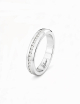 Women’s platinum wedding band, full circle of natural white diamonds, timeless and refined design.