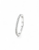 Alliance diamant femme en platine, bague de mariage sertie de diamants blancs en serti grains, D.Bachet.