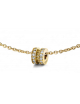 Scroll in Love women’s necklace in yellow gold with yellow sapphires and white diamonds, fine jewelry by D.Bachet.