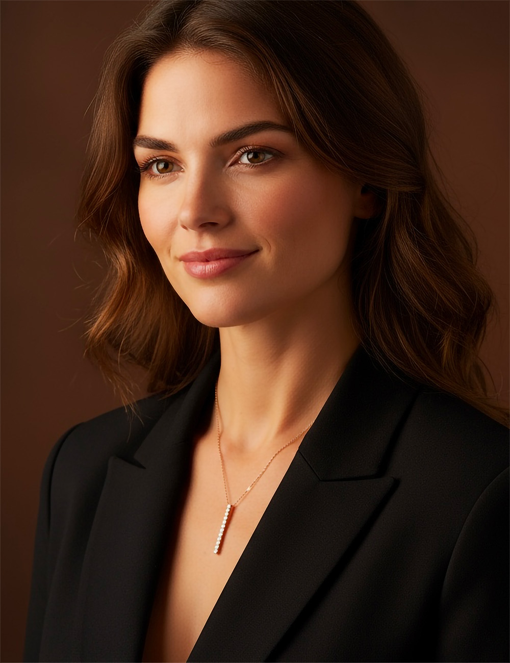 Un bijou d'exception : Le pendentif femme en or rose et ses 12 diamants blancs étincelants.