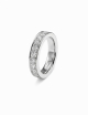 Platinum wedding band for women set with natural white diamonds.