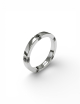 Alliance homme Gravity en platine 950 sertie de diamants noirs sur le dessus et les tranches.