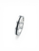 Men's platinum black diamond wedding band Sense of Light 4,5mm