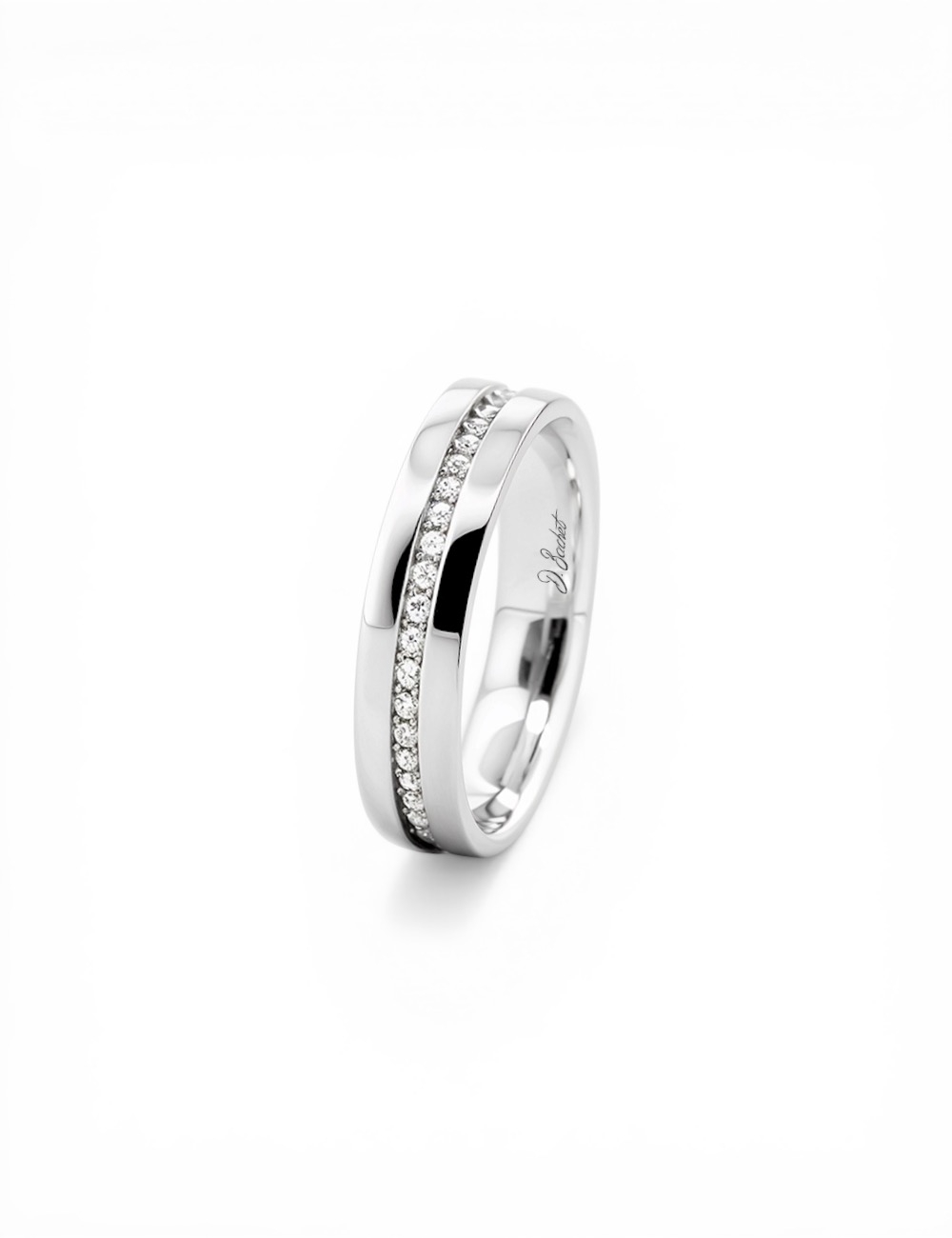 Alliance femme platine diamants blancs Sense of Light D.Bachet