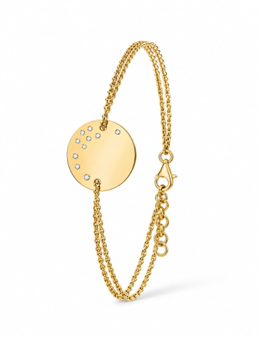 Women’s Médaillon Cascade bracelet in 18k white gold and white diamonds – D.Bachet.