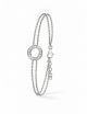 Bracelet Cercle femme en or blanc 18 carats et diamants blancs.