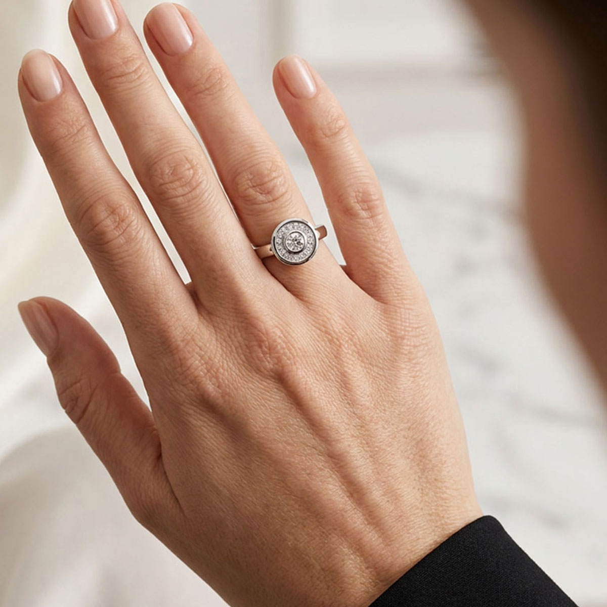 Bague femme DayLight Allure en platine sertie de diamants blancs