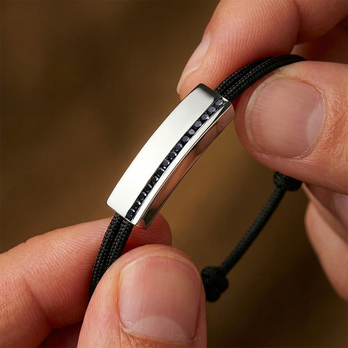 Perfect bracelet in 18k white gold and black diamond